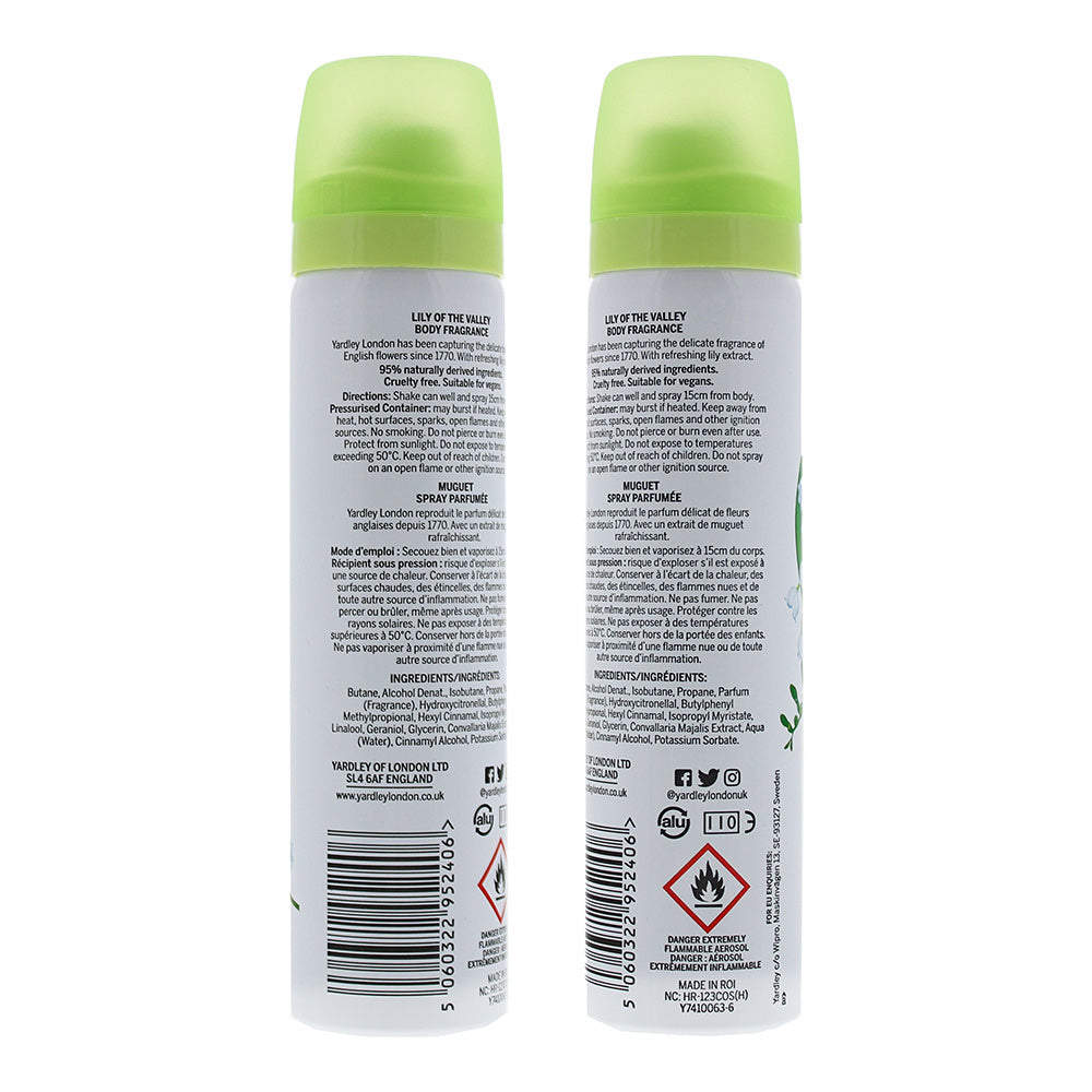 Yardley Lily of the Valley Body Spray 75ml
